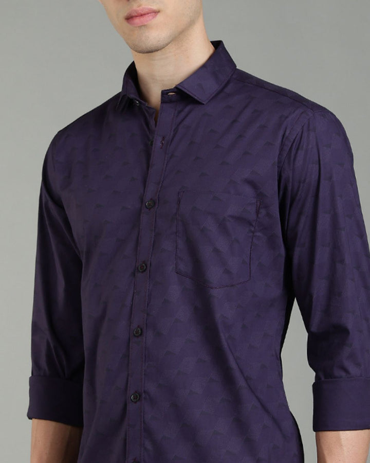 Dark Purple Wavy Print -Full-Stain Proof