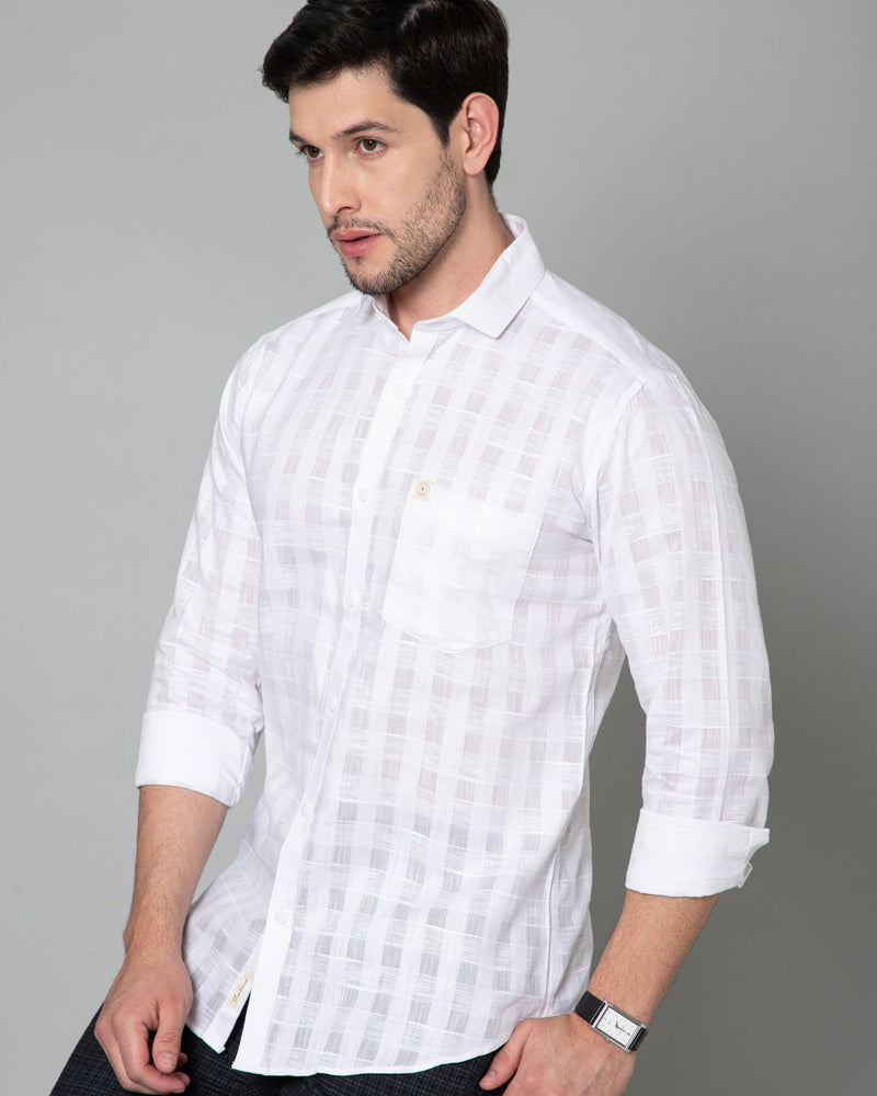 Crystal White Self Checks - Full-Stain Proof