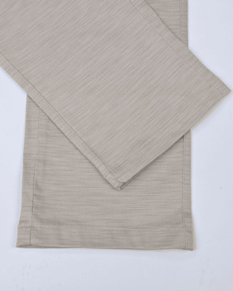 Cream Stripes - 2 way stretch - COTTON PANT