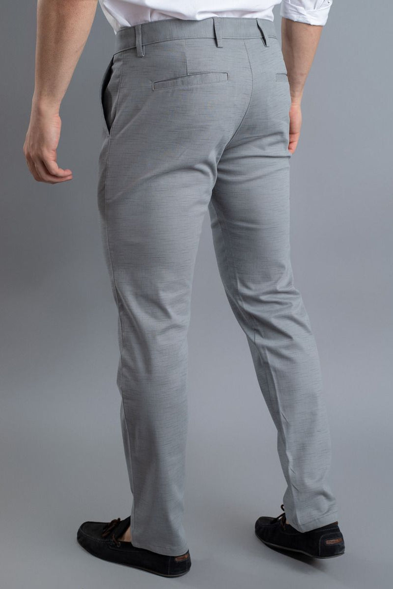 Grey Stripes - 2 way stretch - COTTON PANT