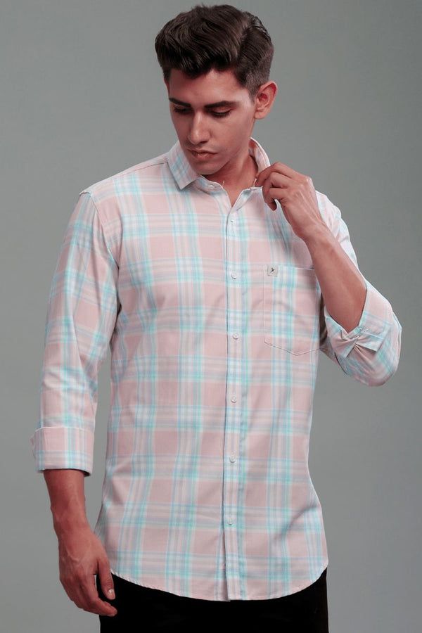 Pink & Blue Box Checks - Full-Stain Proof