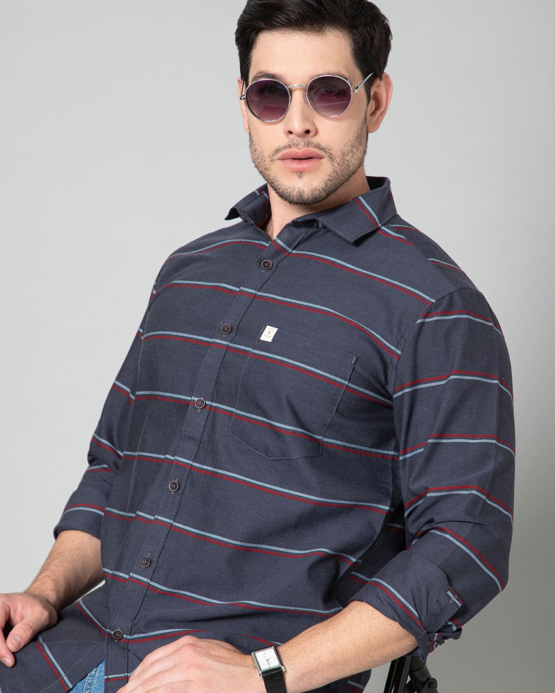 Grey Horizontal Stripes - Full-Stain Proof