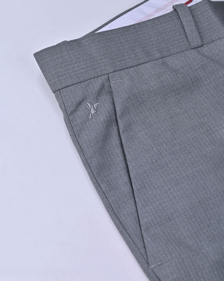 Olive Grey Mini Stripes - Wrinkle free Formal Pant