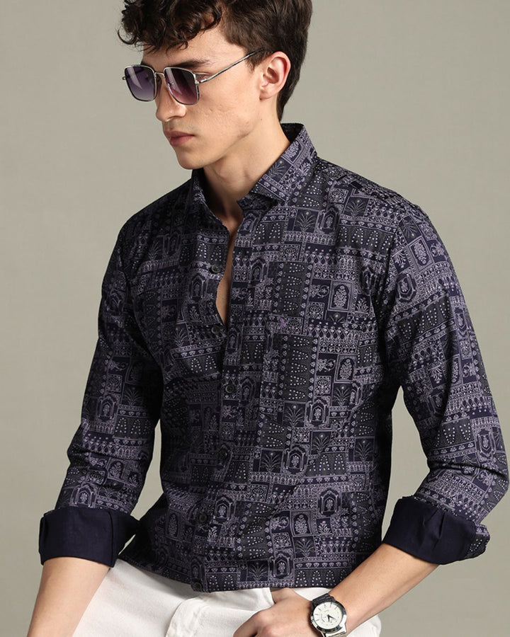 Dark Violet Print - Full - Pride Shirt