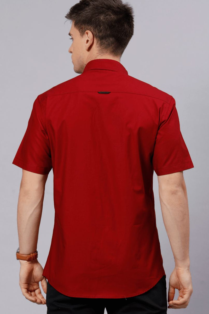 Cherry Red Solid - Half Sleeve - Stain Proof