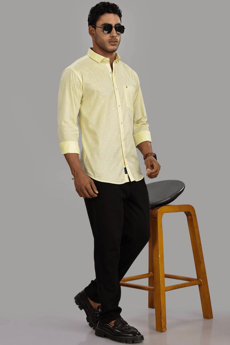 Lemon Yellow Cotton Linen - Full-Stain Proof