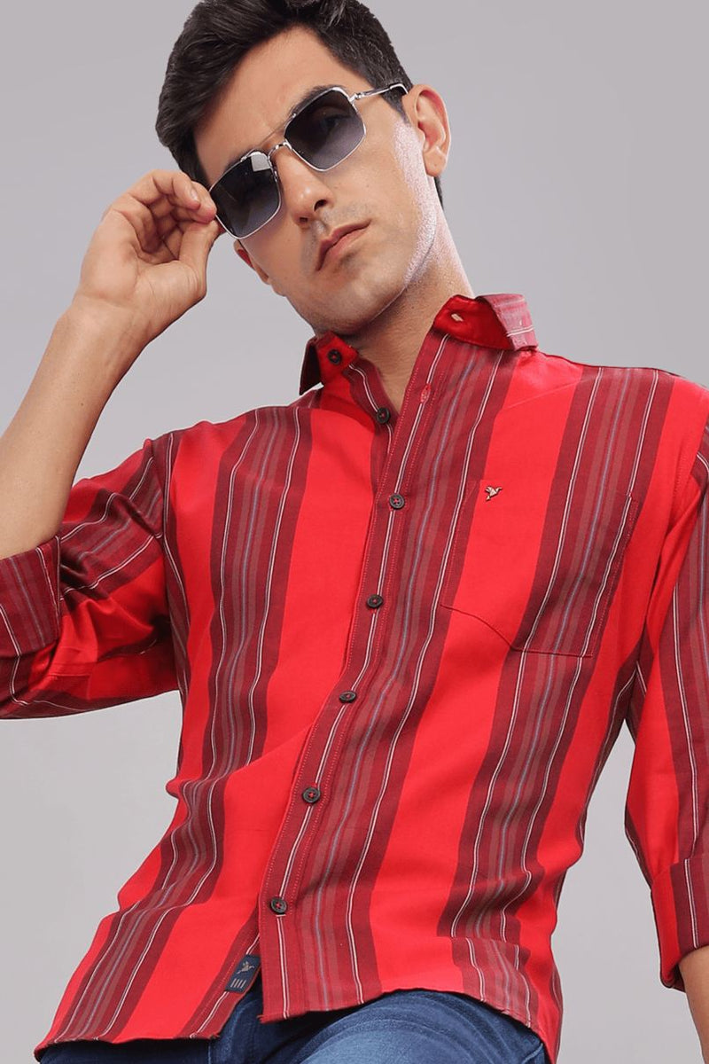 Bright Red Stripes - Full-Stain Proof