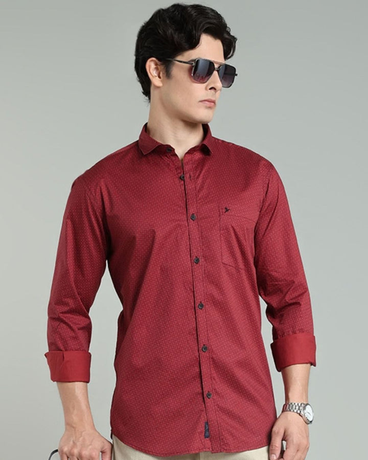 Brick Red Print -Full-Stain Proof
