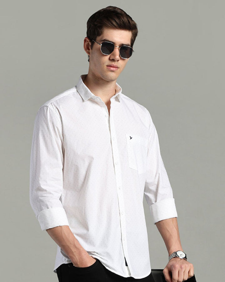 White Dot Print -Full-Stain Proof
