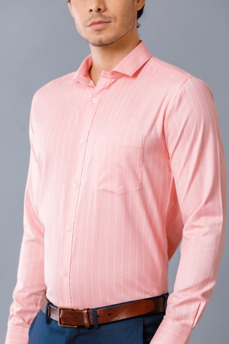 Fawn Pink Formal Stripes- Full-Stain Proof
