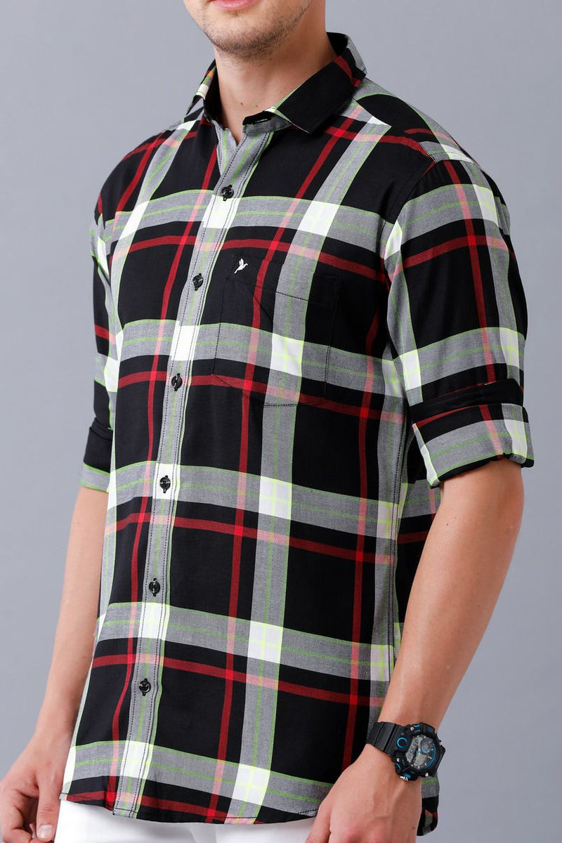 Black Flannel Checks - Full-Stain Proof