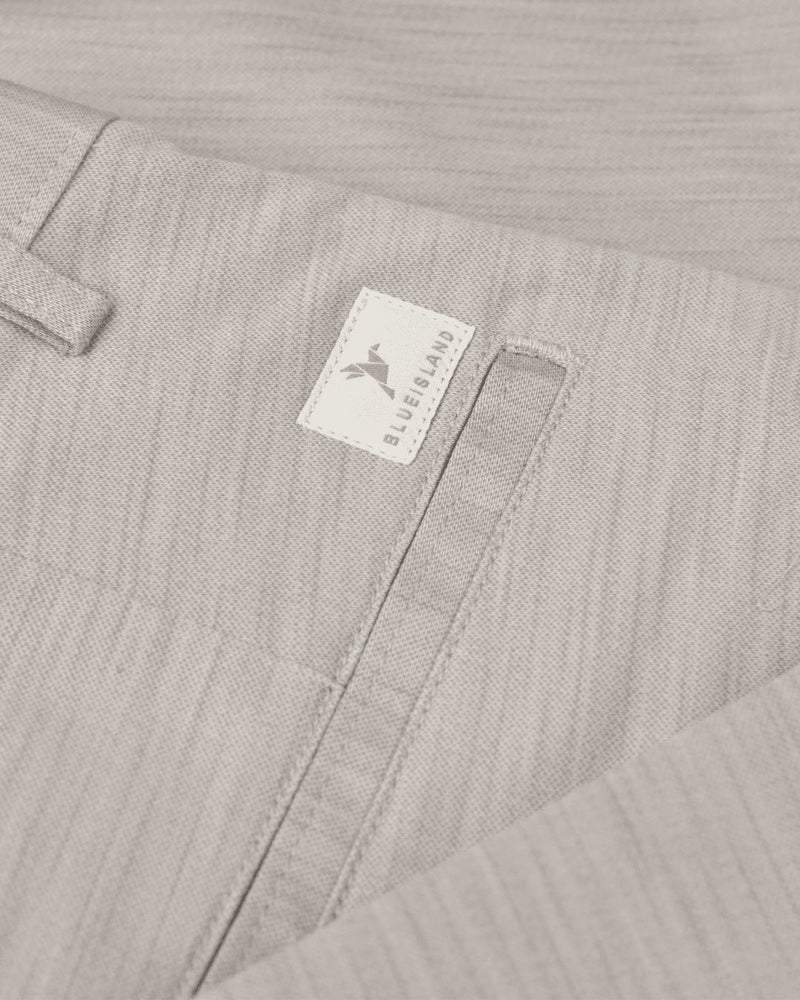 Cream Stripes - 2 way stretch - COTTON PANT