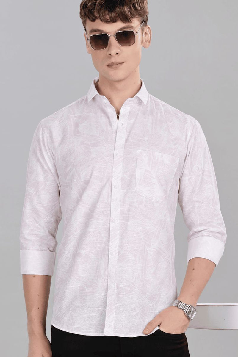 Mild Pink & White Print -Full-Stain Proof