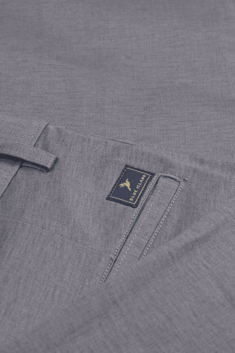 Grey Grain Printed - 2 way stretch - COTTON PANT