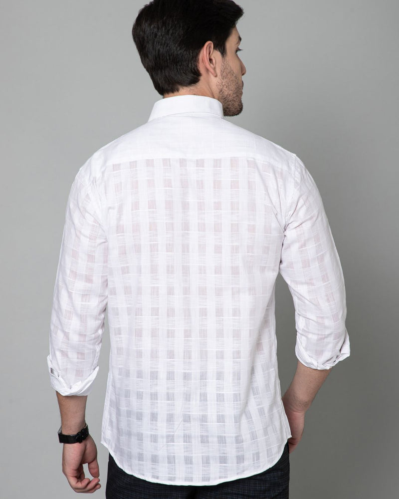 Crystal White Self Checks - Full-Stain Proof