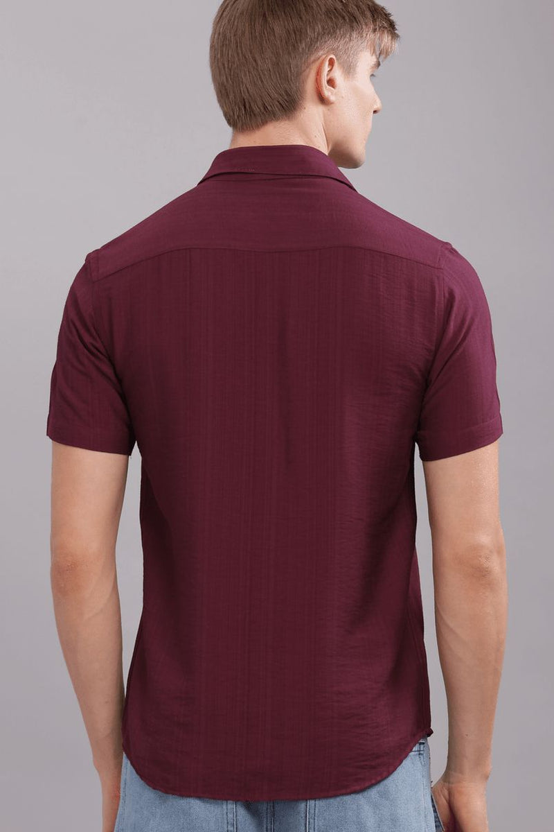 Dark Wine - Half Sleeve - Airlite Shirt