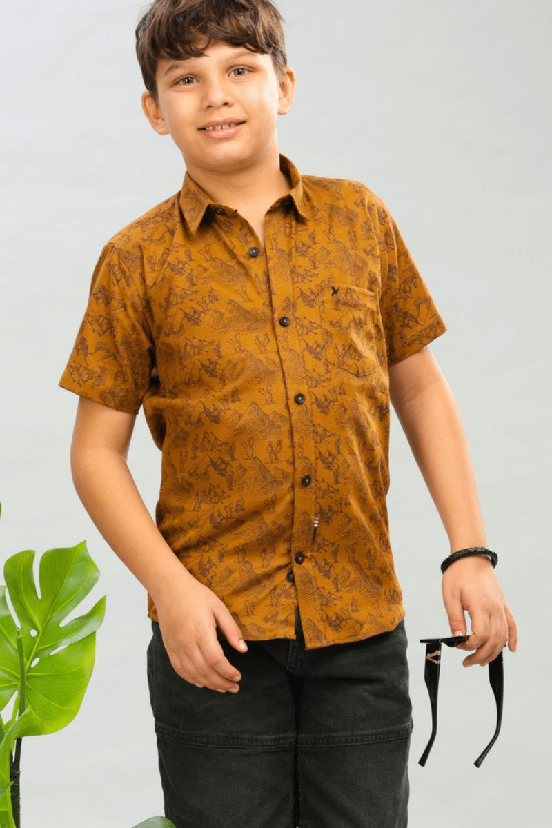 KIDS - Golden Desert Print - Half-Stain Proof Shirt