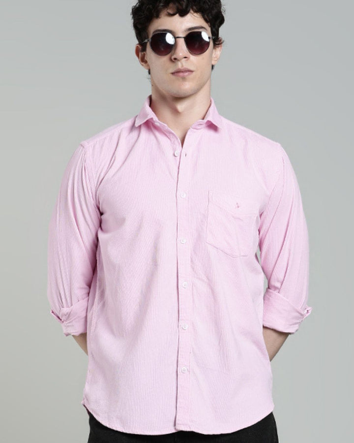 Rose Pink  -Full-Corduroy Shirt