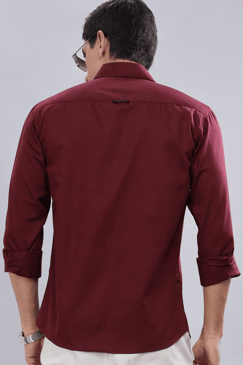 Maroon Red Solid-Full-Stain Proof