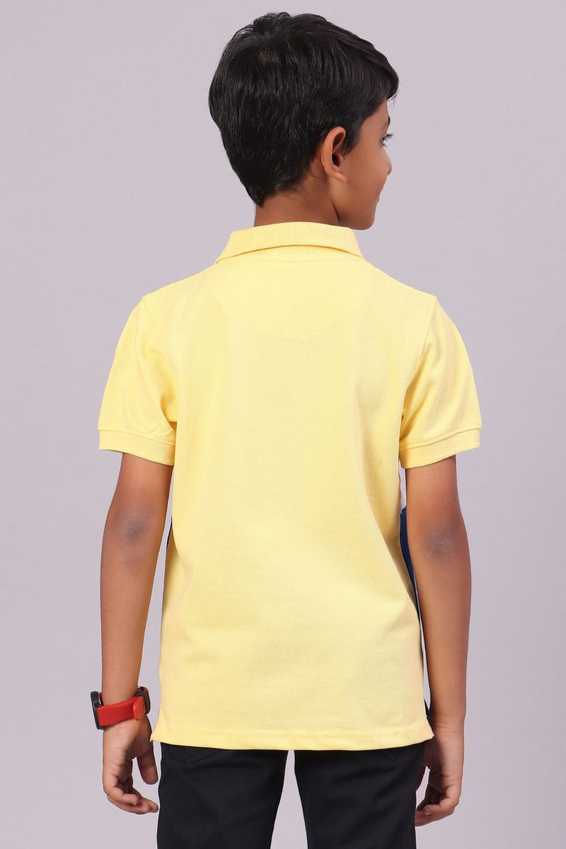 KIDS - Yellow and Blue Stripes Tshirt - Stain Proof