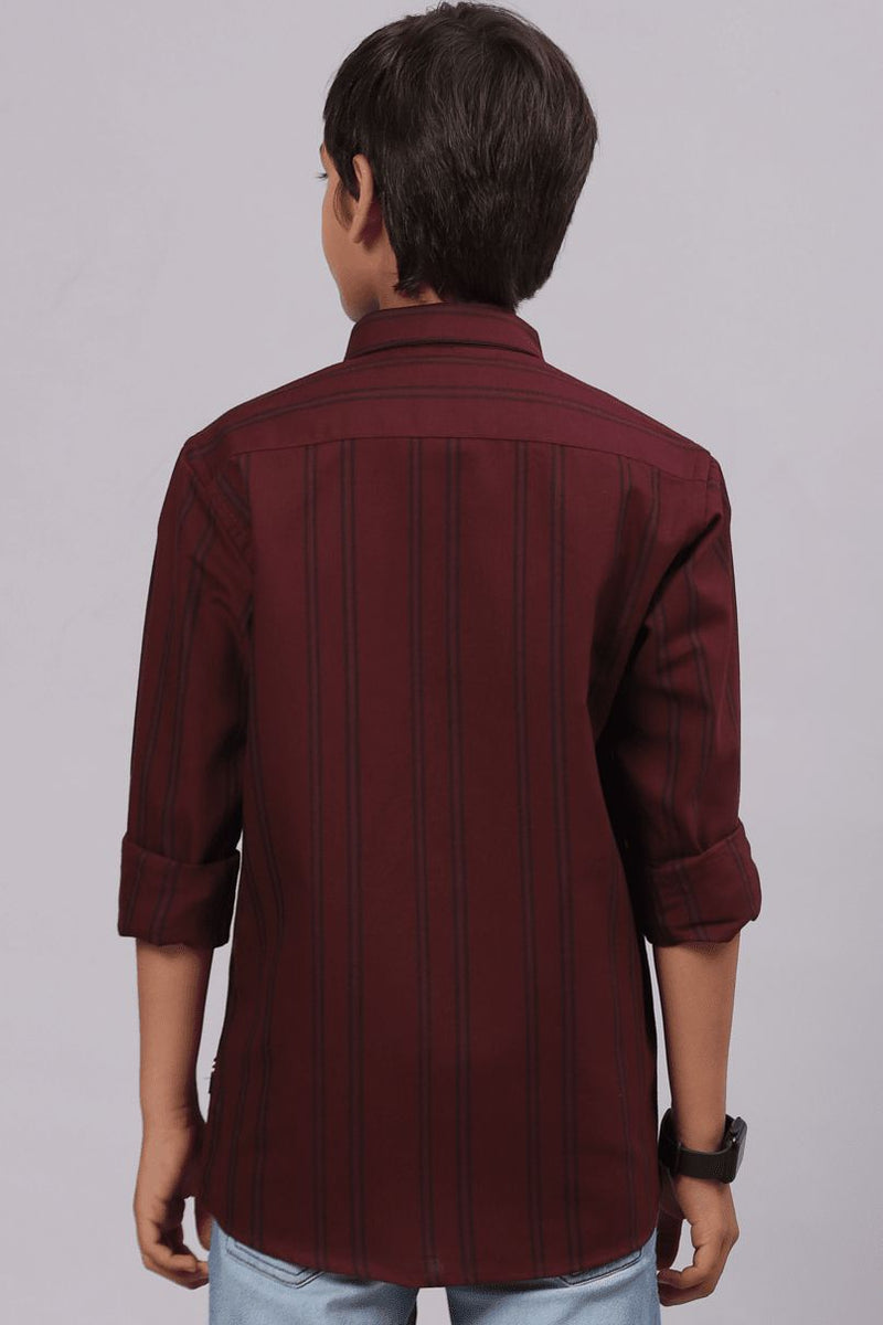 SON - Maroon Vertical Stripes