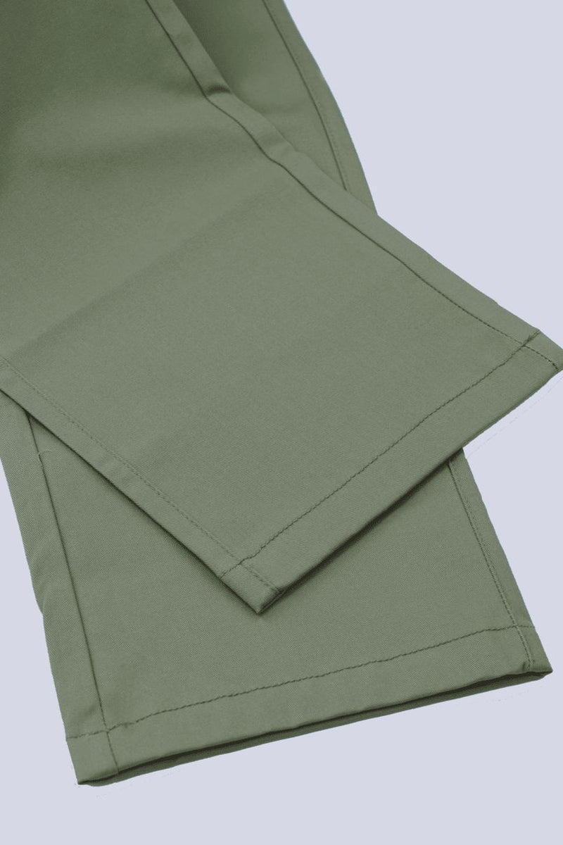 Olive Green - 2 way stretch - COTTON PANT