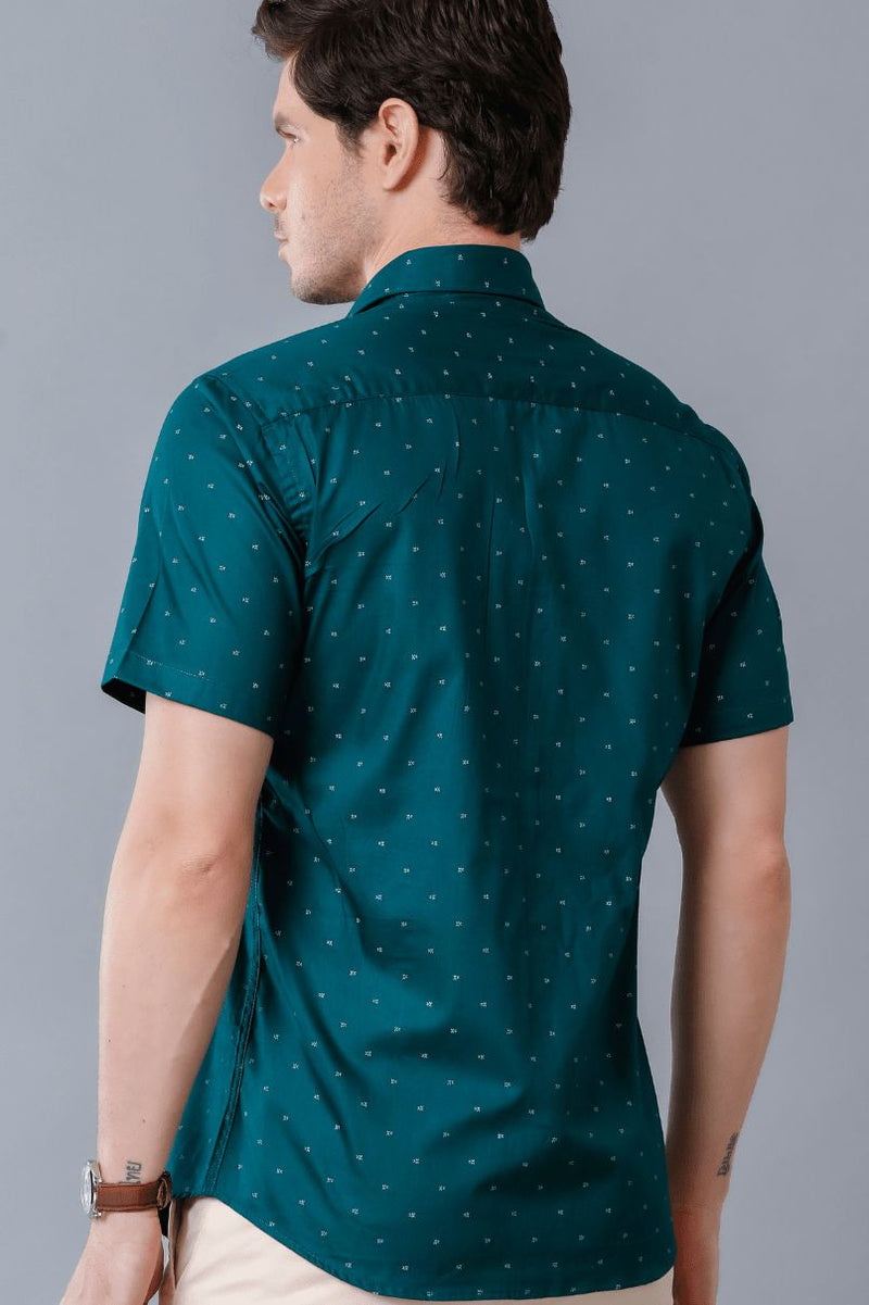 Green Tri Print - Half Sleeve - Stain Proof