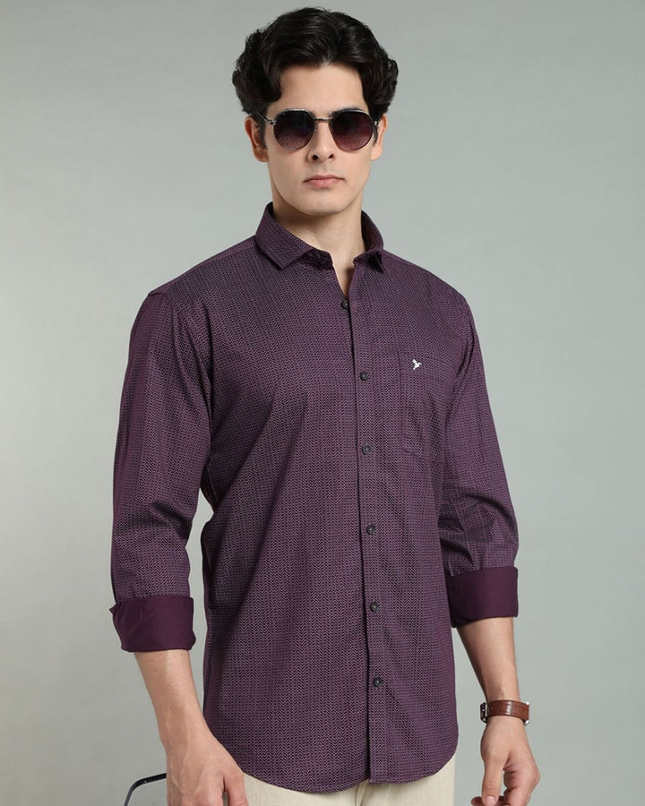Wine Wavy Print -Full-Stain Proof