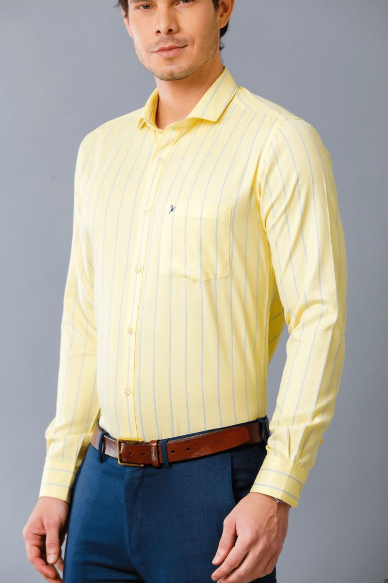 Bright Yellow Formal Stripes - Full-Stain Proof