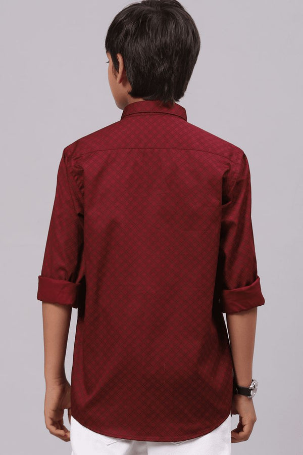 SON - Maroon Diamond Print