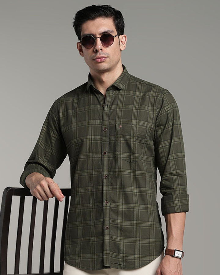 Jungle Green Multi Line Checks - Full-Stain Proof