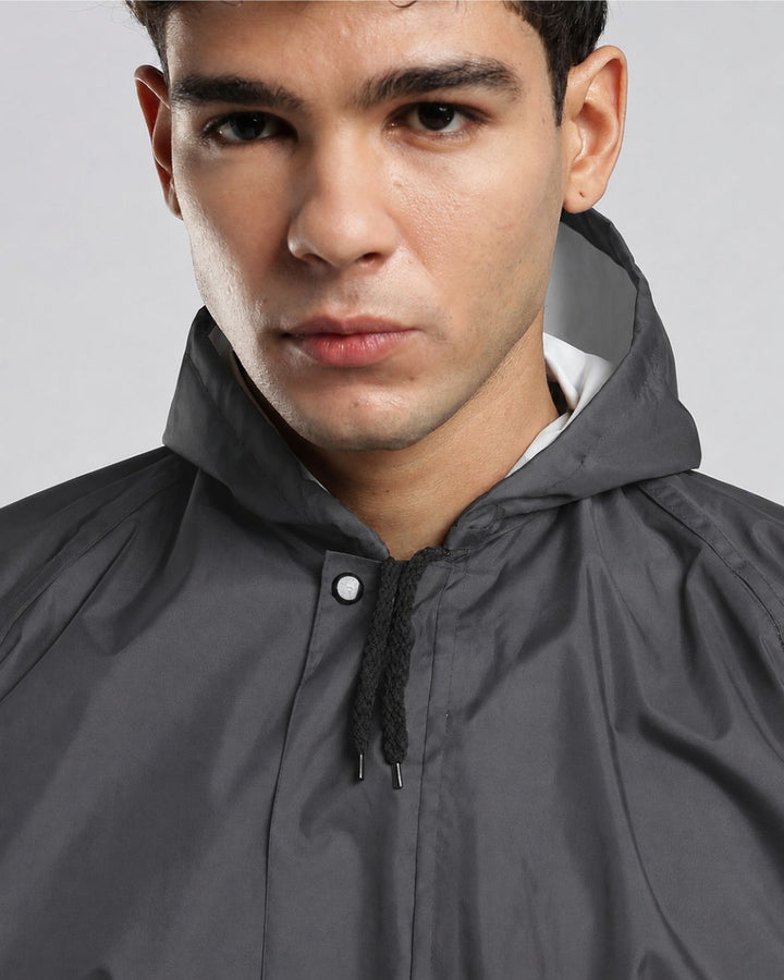 Charcoal Grey - Poncho Rain Jacket (Pant Not Included)
