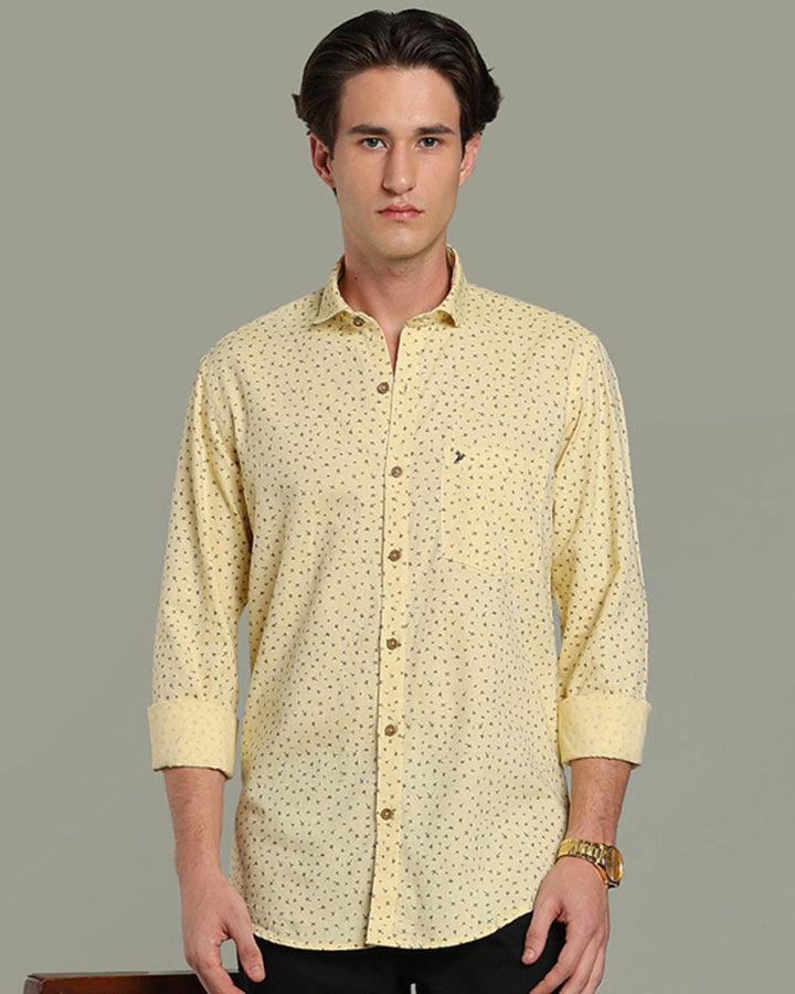 Yellow Flower Print -Full-Stain Proof
