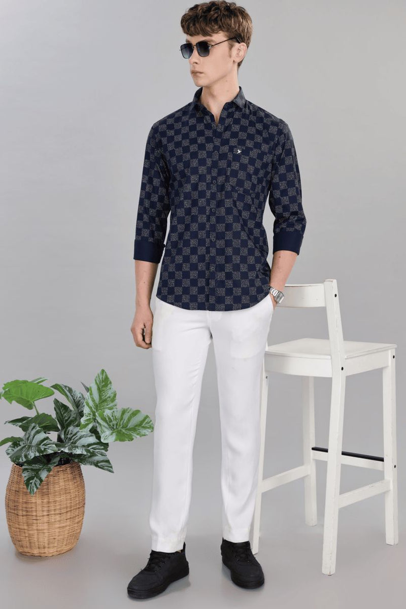 Navy Galaxy Print -Full-Stain Proof