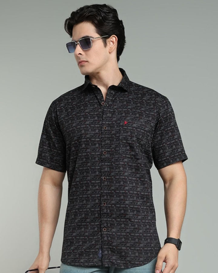 Black Cube Print -Half-Stain Proof