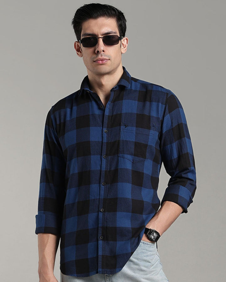 Blue & Black Box Checks - Full-Stain Proof