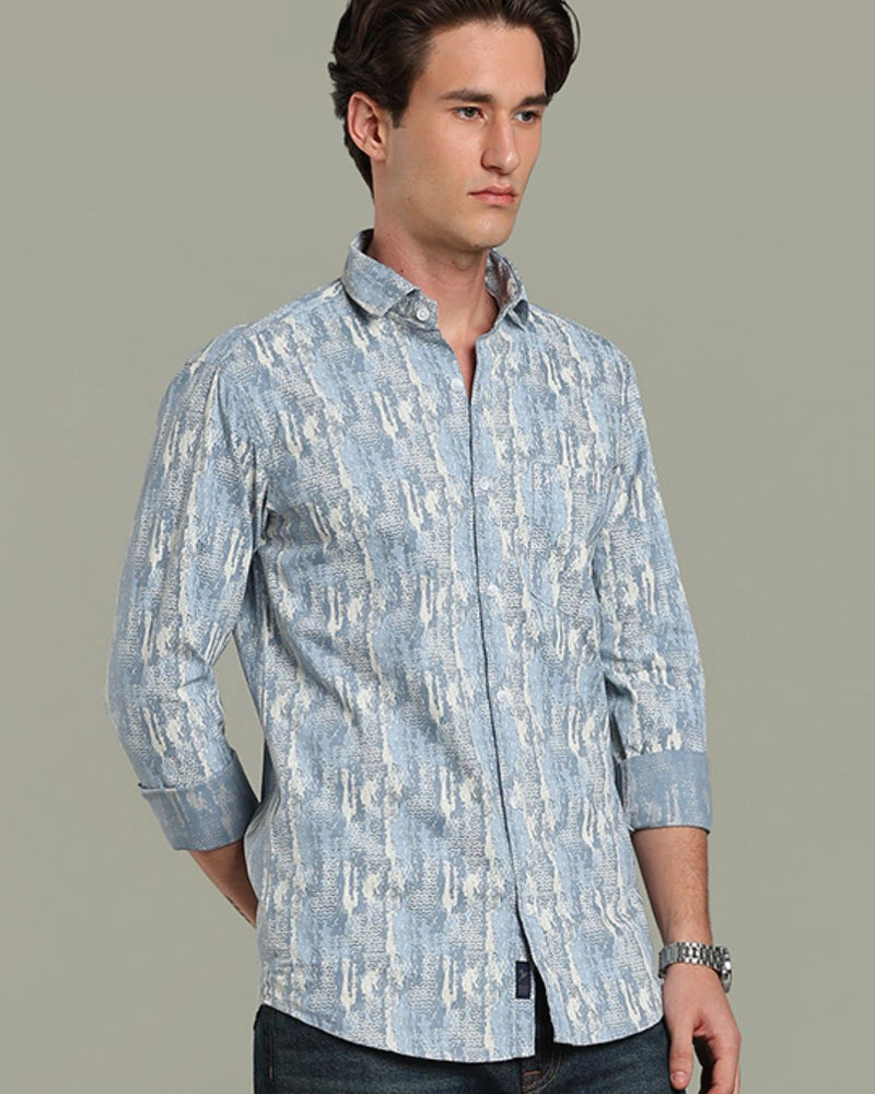 Sky Blue Print -Full-Stain Proof