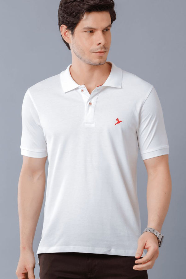 Bright White solid TShirt - Stain Proof