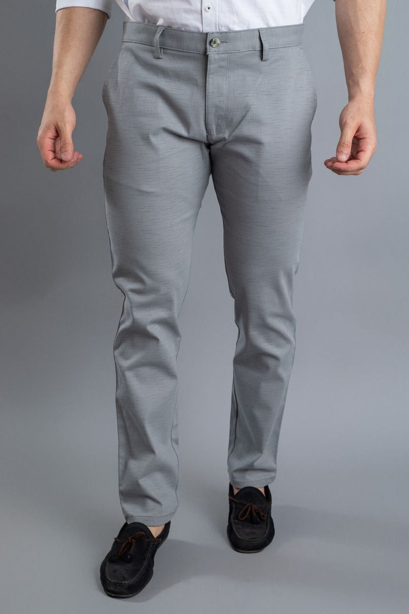 Grey Stripes - 2 way stretch - COTTON PANT