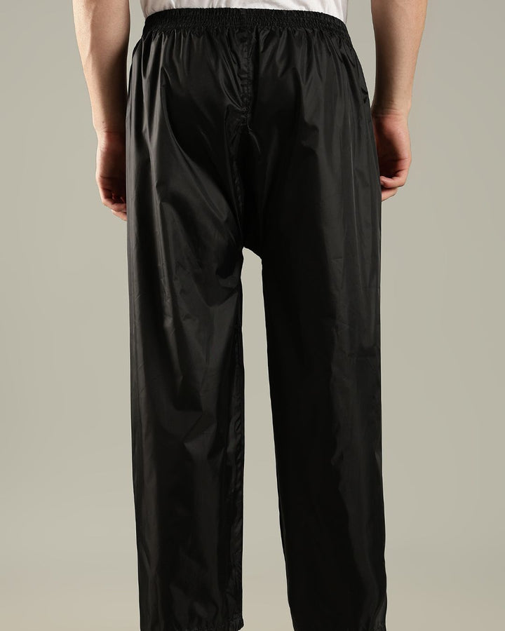 Black with Red Border - Rain Jacket with Pant and Mobile Pouch
