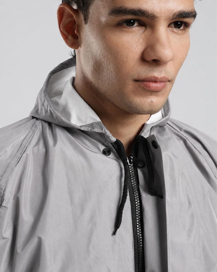Silver Grey - Poncho Rain Jacket (Pant Not Included)
