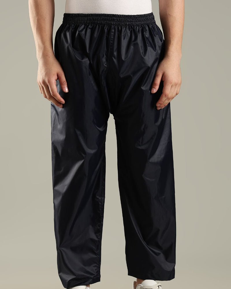 Navy with Burgundy - Rain Jacket with Mobile Pouch