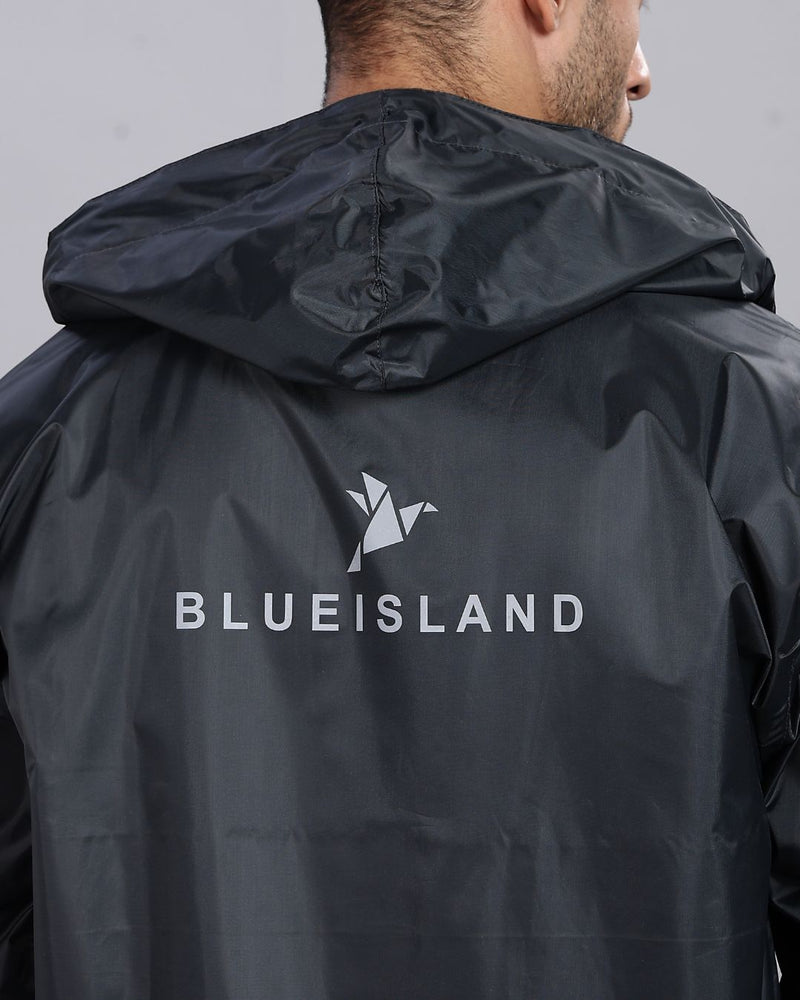 Grey - Rain Jacket with Pant and Mobile Pouch