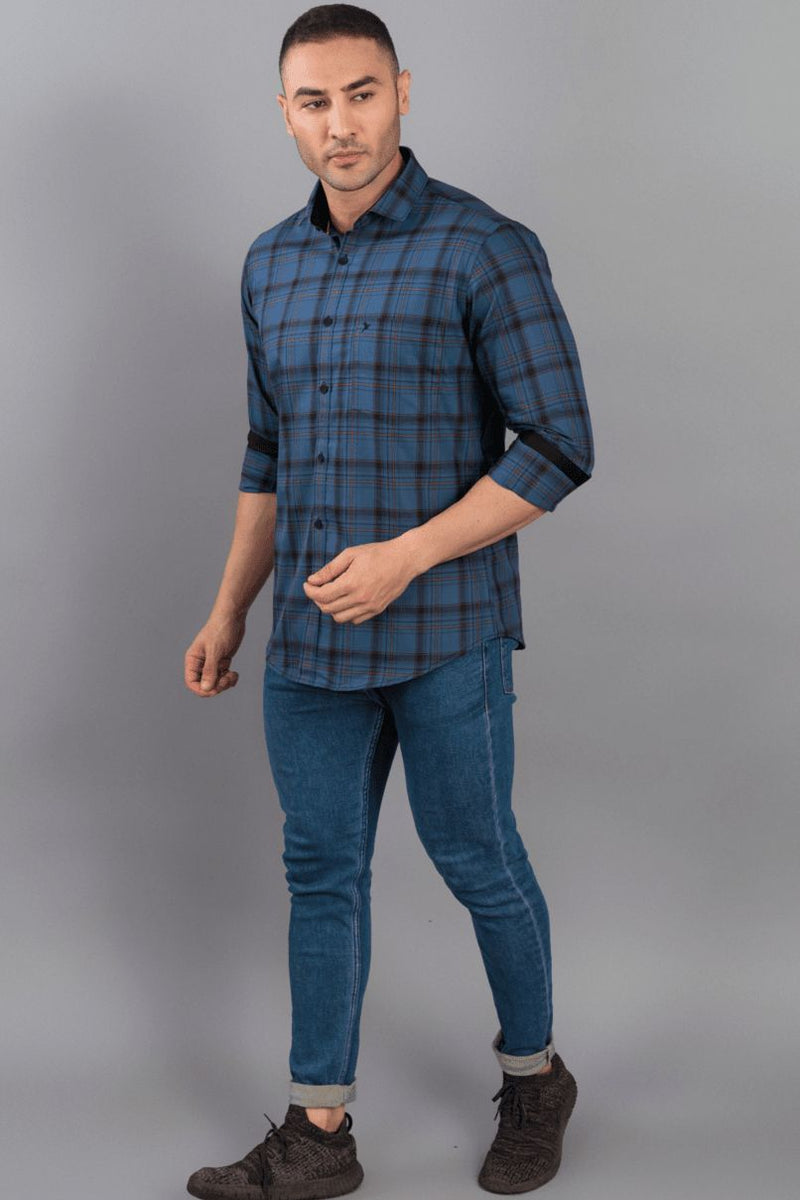 Blue and Black Checks - Full-Stain Proof