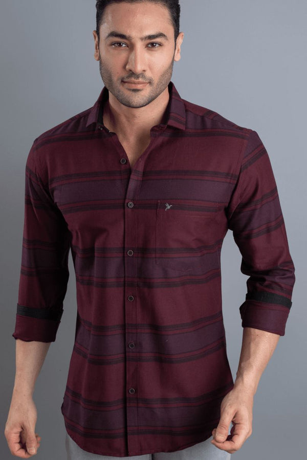 Majestic Maroon Stripes - Full-Stain Proof