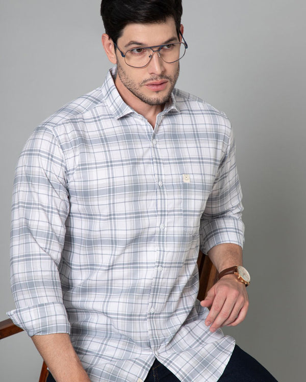 White & Grey Checks - Full-Stain Proof