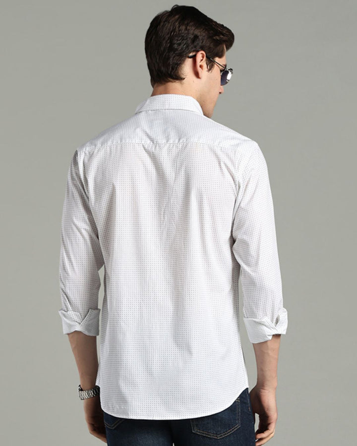 White Fraction Print -Full-Stain Proof