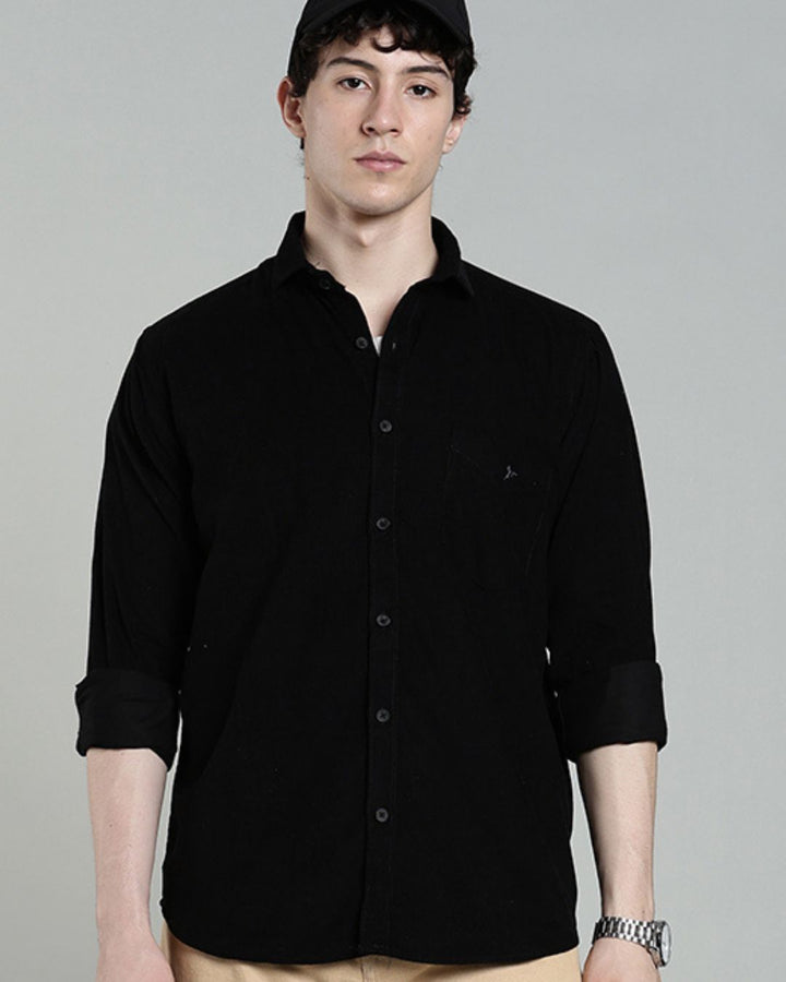 Black -Full-Corduroy Shirt