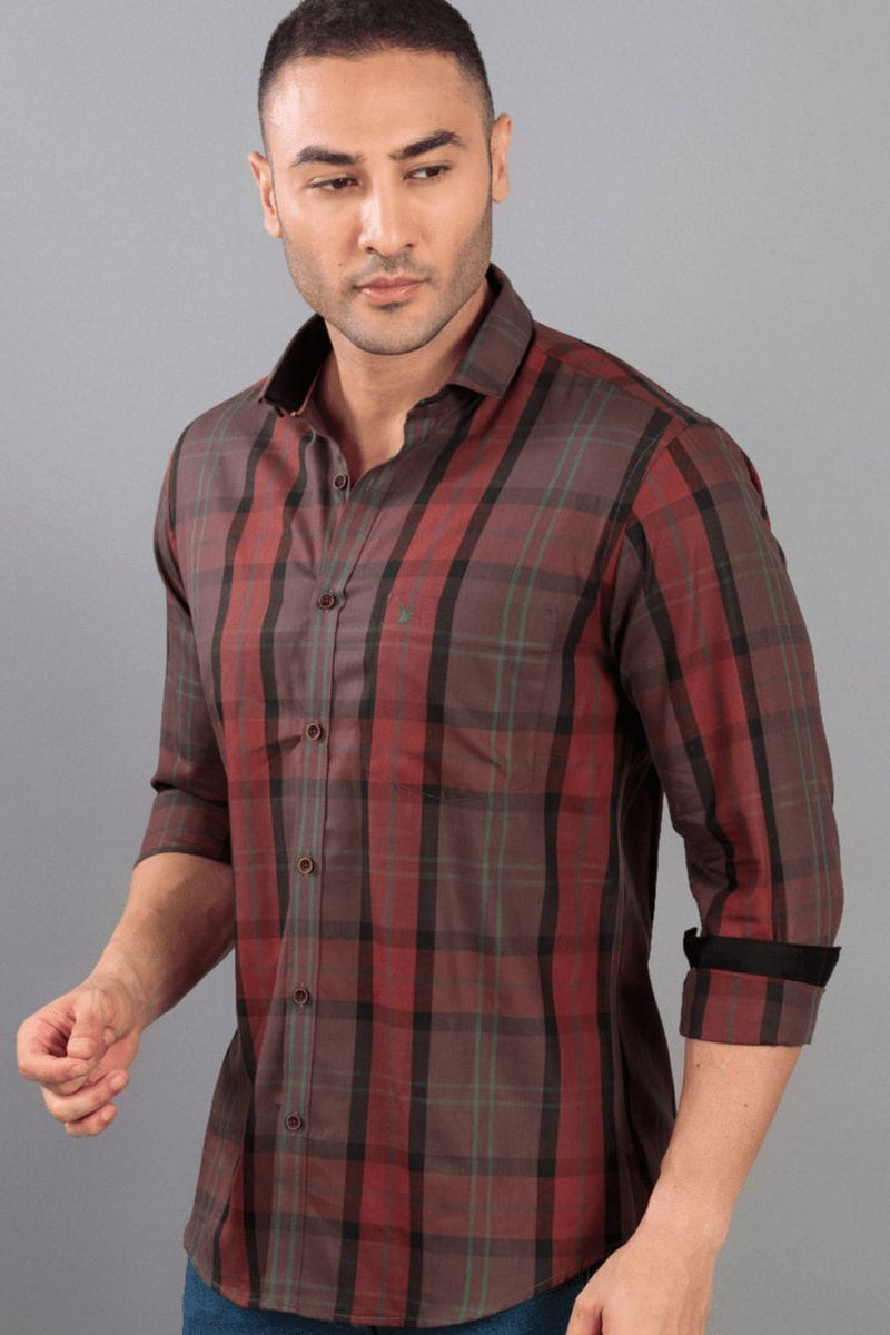 Copper Brown Checks - Full-Stain Proof
