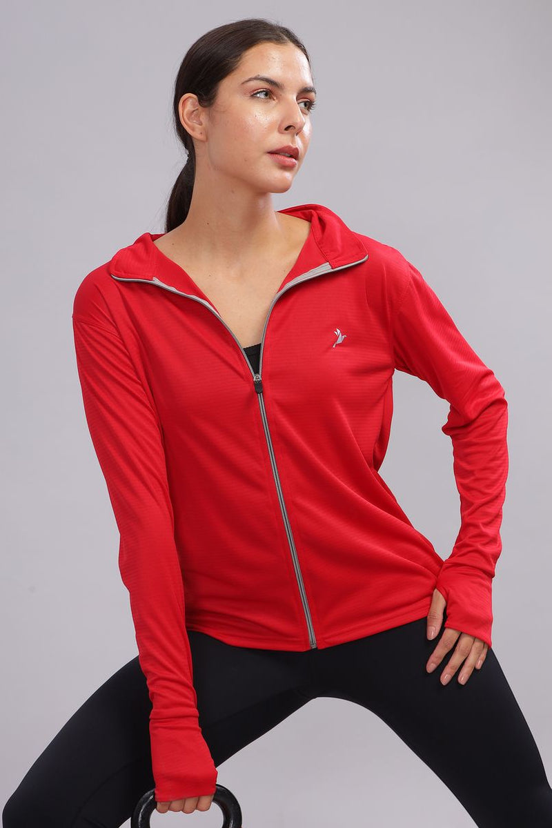 Bright Red - Women's Sunblock Jacket